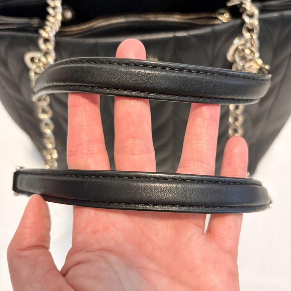Kate Spade Briar Lane Quilted Willis Tote Bag Black Silver Handwear Chic Luxury - Picture 6 of 16